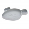 Assiette en silicone Little Chums - gris