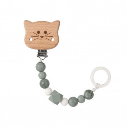 Bol ventouse en bois de bambou Little Chums chat : Lässig