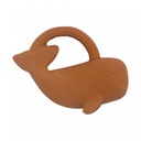 Anneau dentition en caoutchouc baleine caramel
