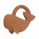 Anneau dentition en caoutchouc baleine caramel