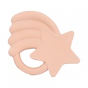 Anneau dentition en caoutchouc étoile rose