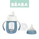 Biberon verre + silicone windy blue