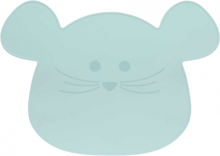 Set de table en silicone souris bleu