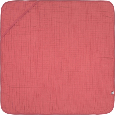 Cape de bain en mousseline bois rose