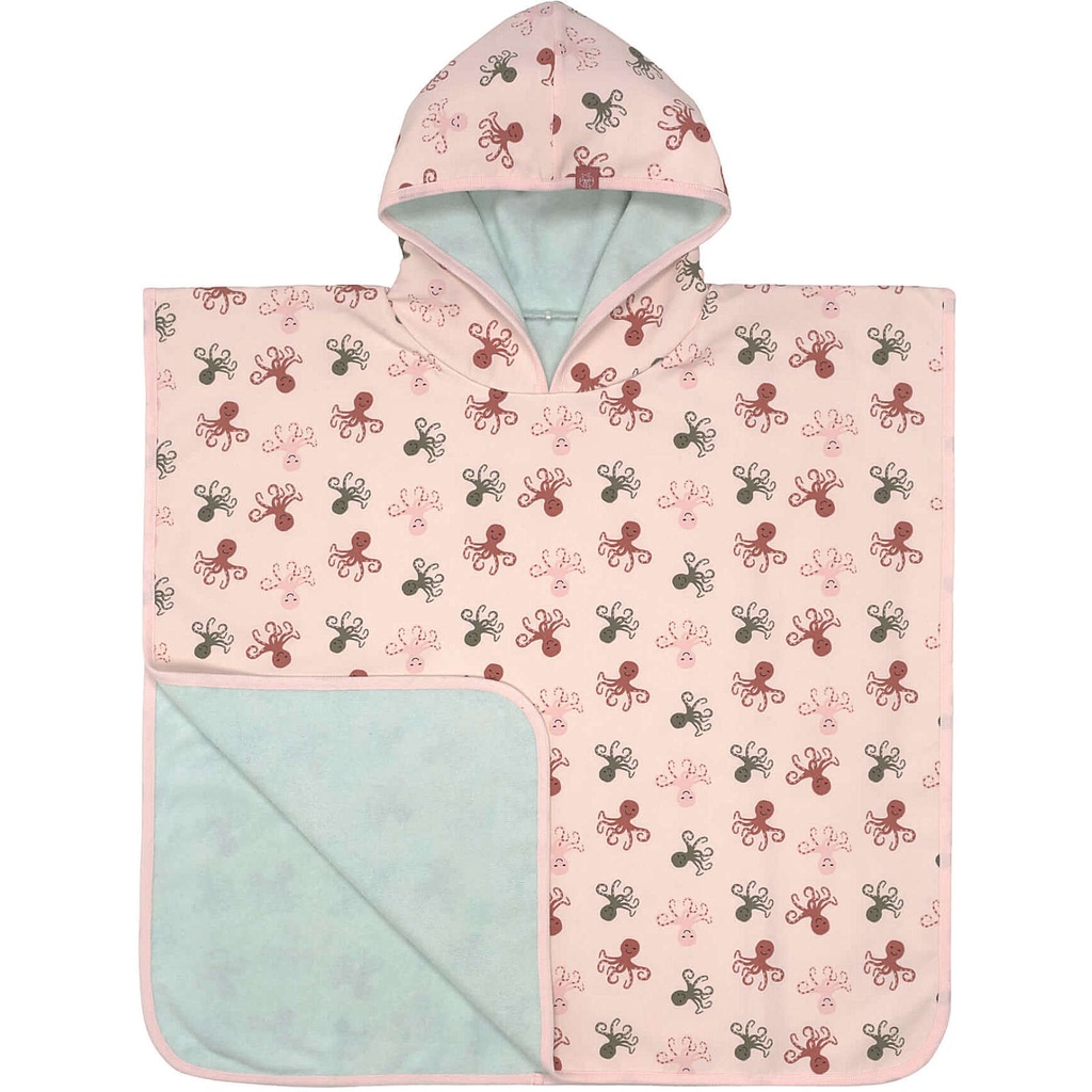 [1433003774] Poncho de plage fille octopus rose 80/98