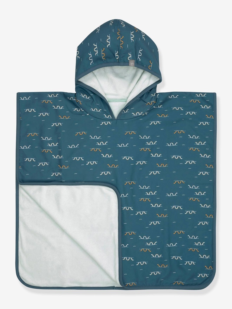 [1433004492] Poncho de plage garçon serpent mer bleu