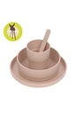 Coffret repas PP/cellulose uni rose poudré