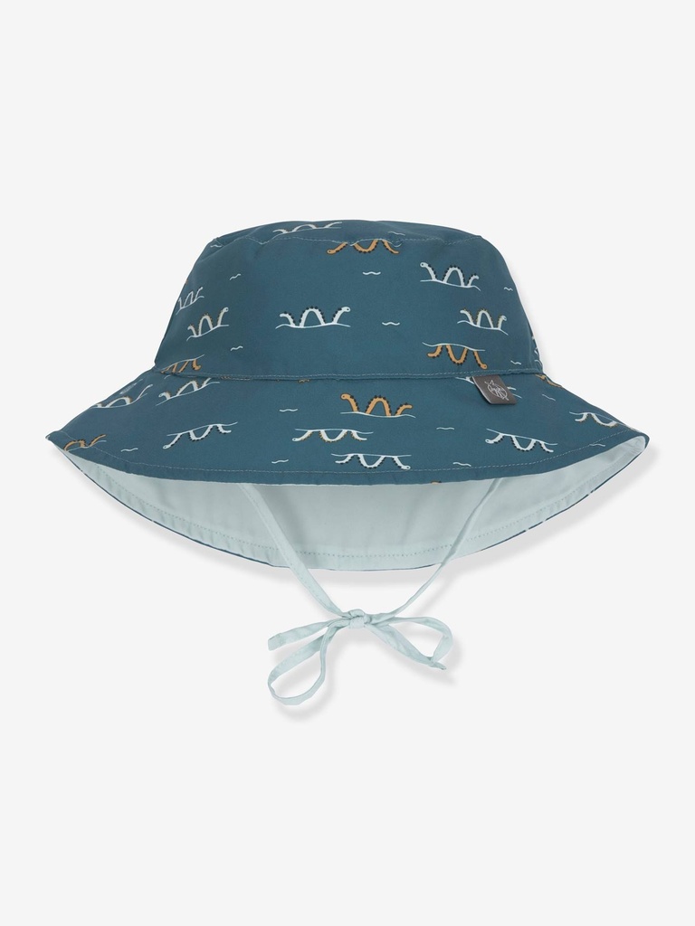 [1433005492-06] Chapeau anti-UV réversible serpent mer bleu 43/45