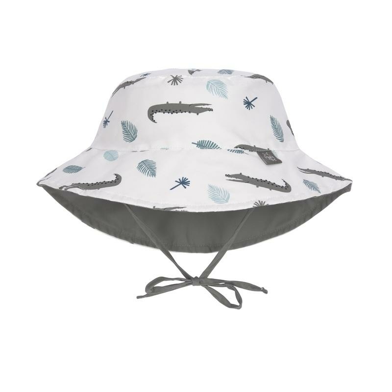 [1433005132-06] Chapeau anti-UV réversible crocodile blanc 43/45