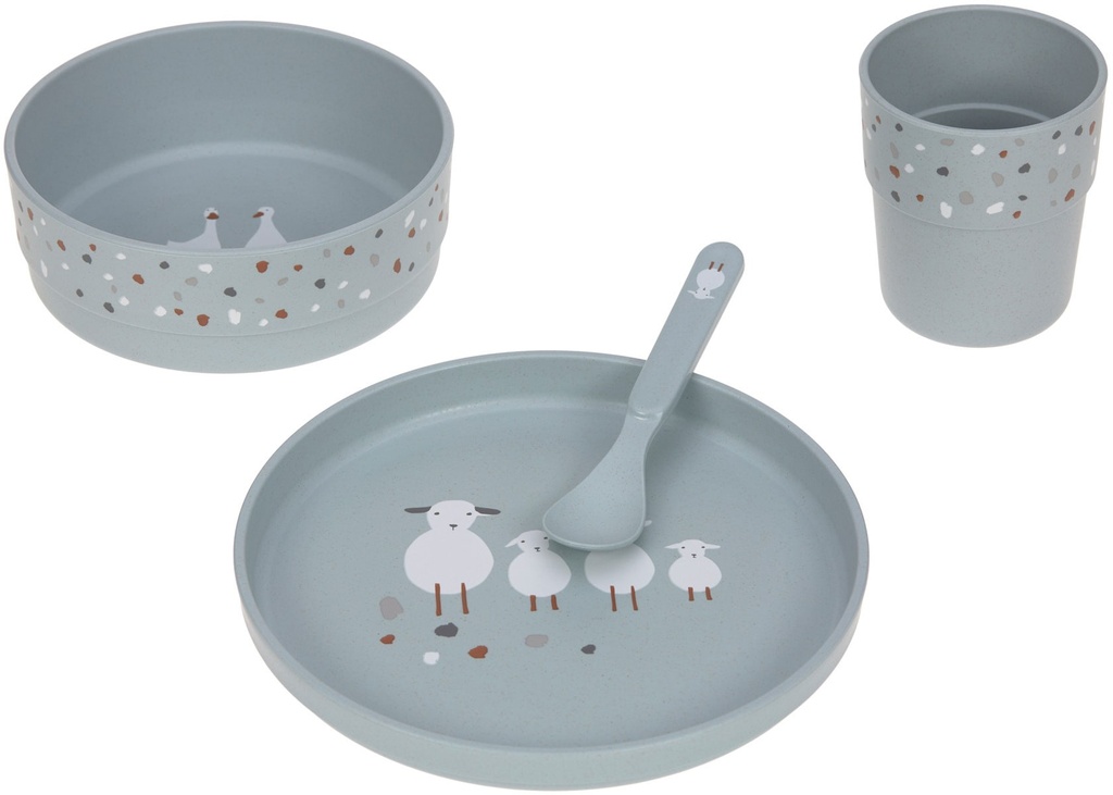 Coffret repas tiny farmer mouton/oie bleu