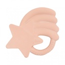 Anneau dentition en caoutchouc étoile rose