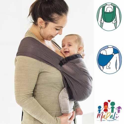 Porte-bébé mini sling gris
