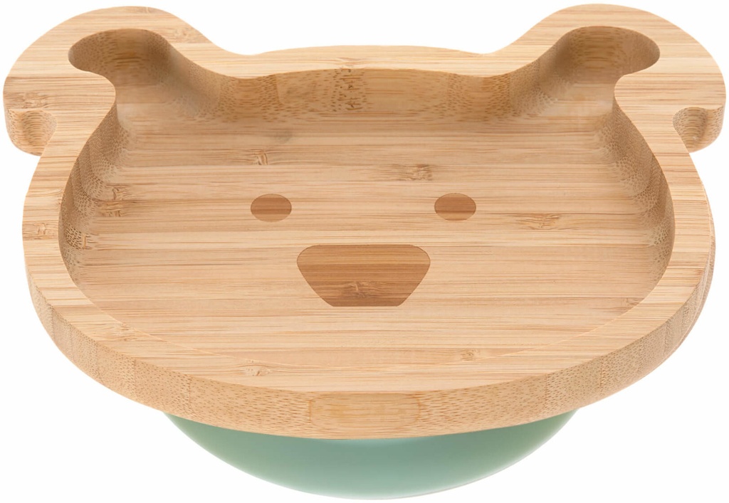 Assiette en bambou chien