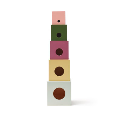 Cubes en bois 5 pc EDVIN
