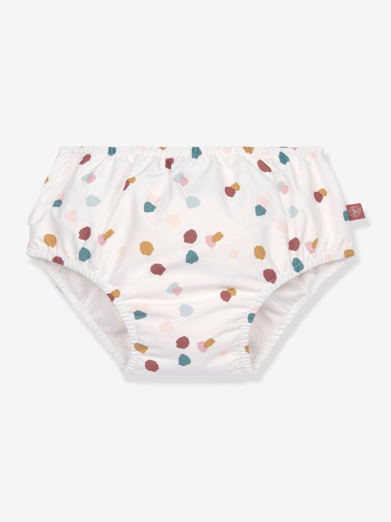 Maillot bain couche fille pois blanc 74/80
