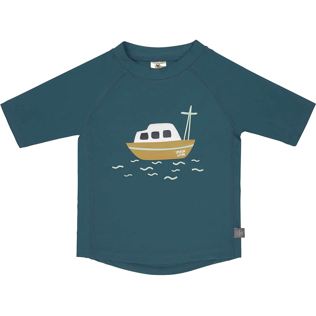 [1431020494-12] T-shirt anti UV manche courte bateau bleu 74/80