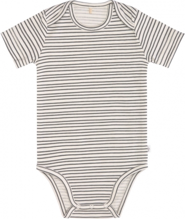 Body manche courte Gots raye gris anthracite 74/80