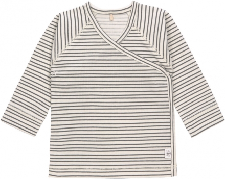 T-shirt kimono Gots rayé gris/anthracite 62/68