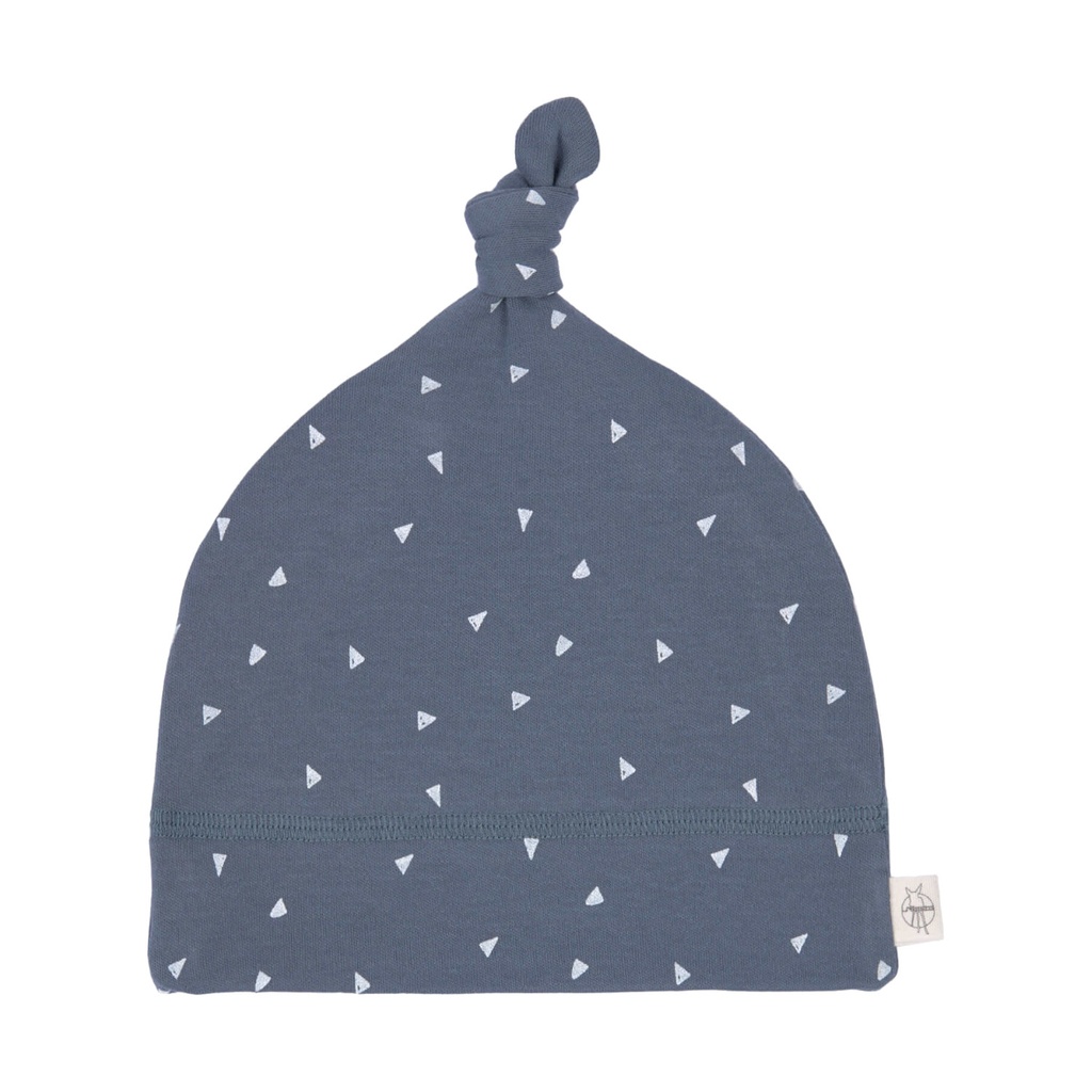 [1531016498] Bonnet interlock Gots triangle bleu 62/68